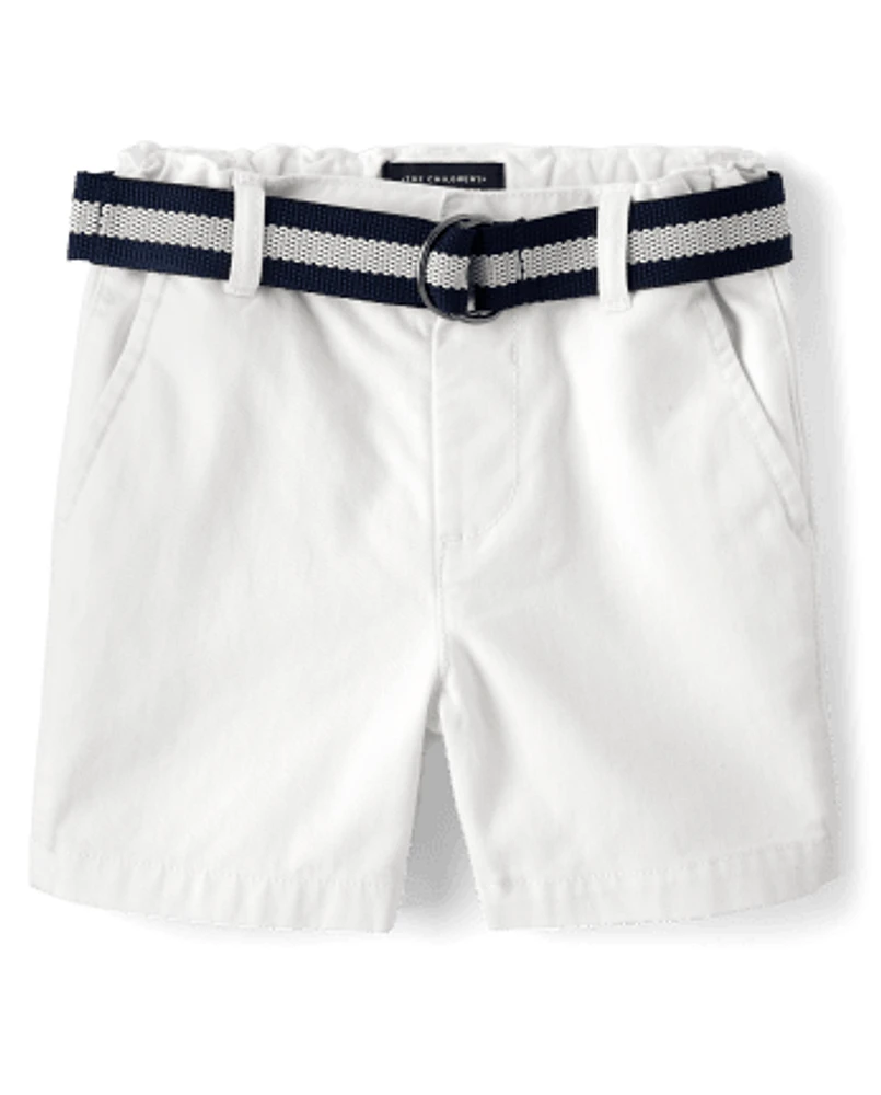 Baby And Toddler Boys Belted Chino Shorts