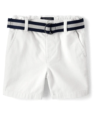 Baby And Toddler Boys Belted Chino Shorts