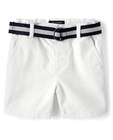 Baby And Toddler Boys Belted Chino Shorts