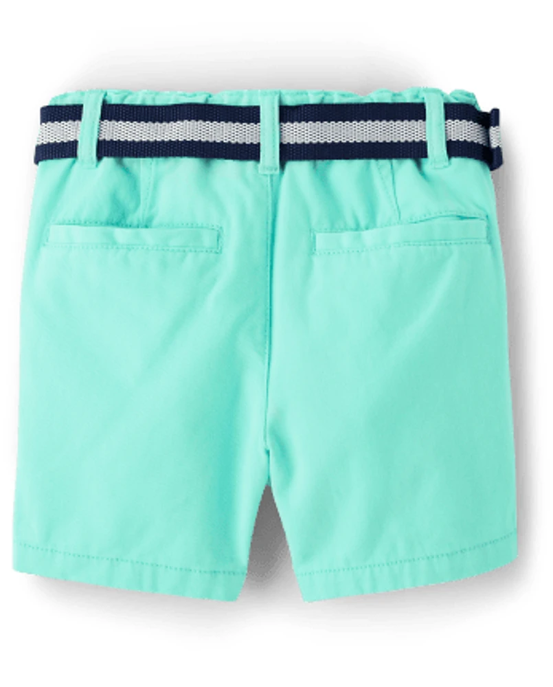 Baby And Toddler Boys Belted Chino Shorts