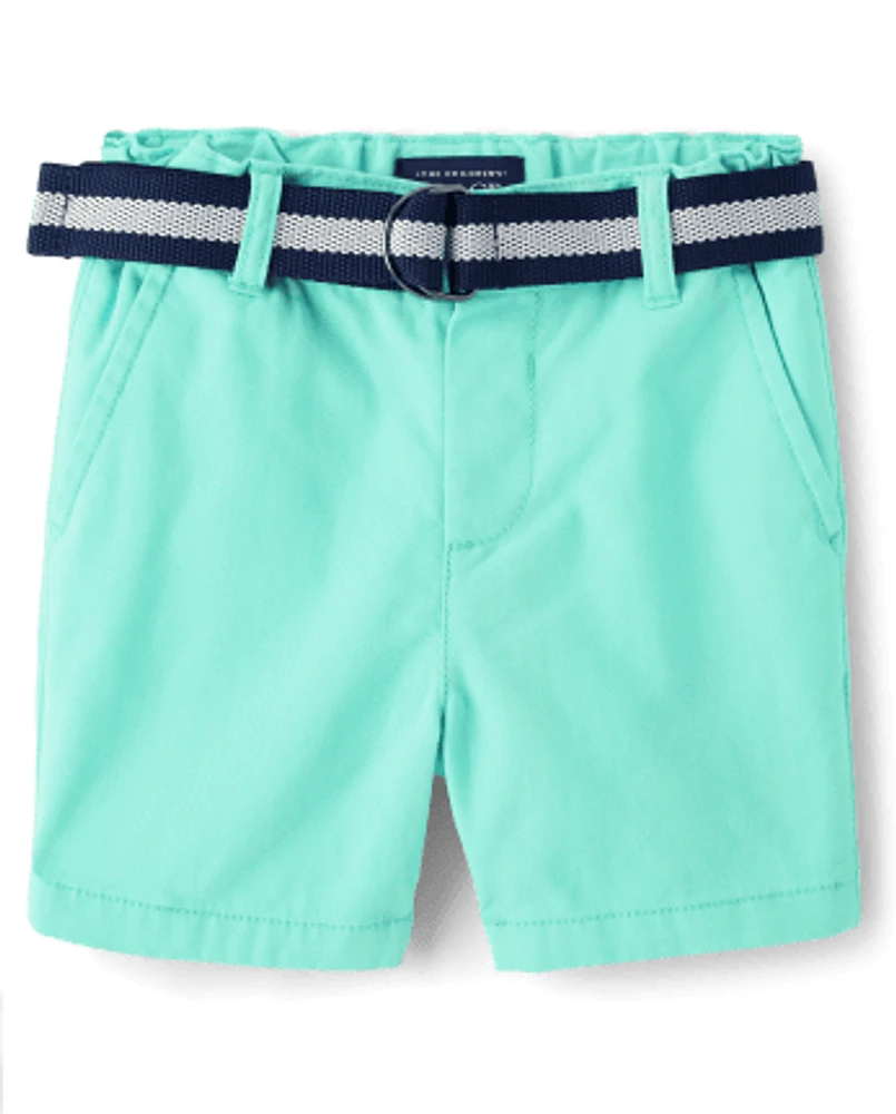 Baby And Toddler Boys Belted Chino Shorts