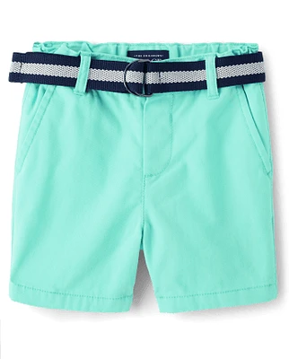 Baby And Toddler Boys Belted Chino Shorts