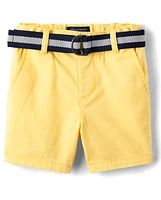 Baby And Toddler Boys Belted Chino Shorts