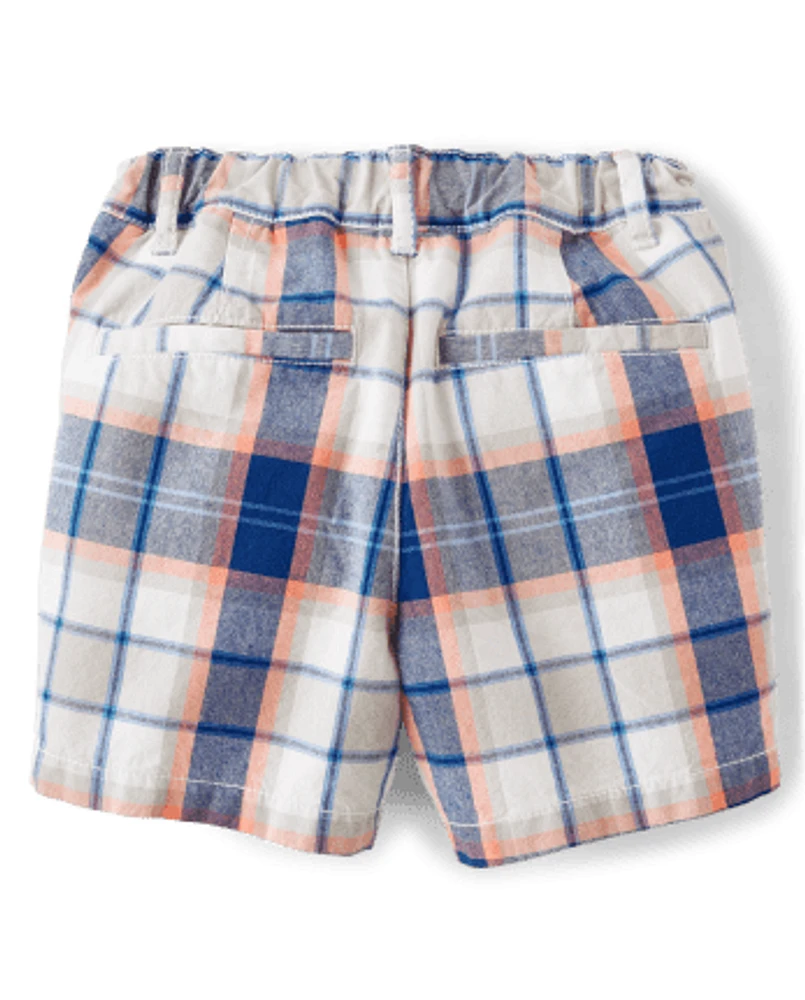 Baby And Toddler Boys Plaid Chino Shorts