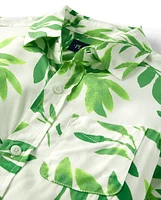 Mens Matching Family Palm Leaf Button Up Shirt