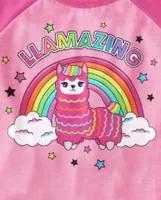 Girls Llama Unicorn Pajamas 2-Pack