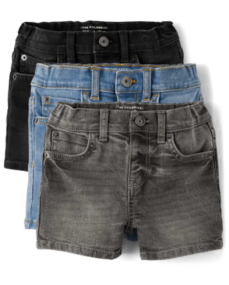 Baby And Toddler Boys Denim Shorts 3-Pack