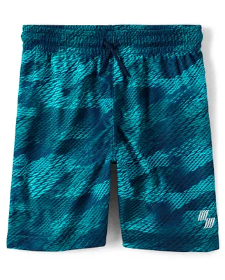 Boys Print Mesh Performance Basketball Shorts