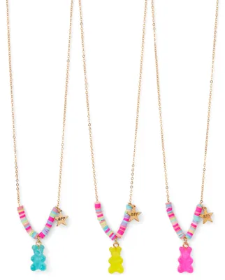 Girls Candy Bear BFF Necklace 3-Pack