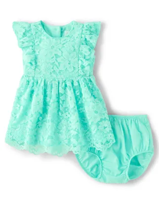 Baby Girls Mommy And Me Lace Fit Flare Dress