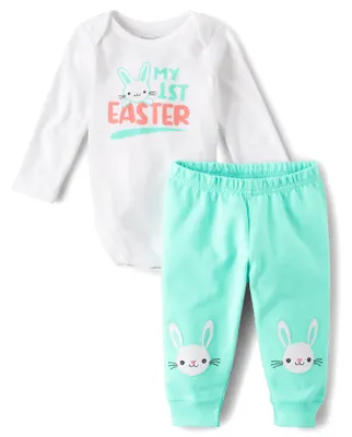 Unisex Baby My 1st Easter 2-Piece Playwear Set