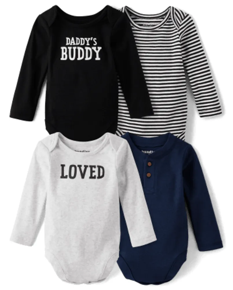 Baby Boys Striped Bodysuit 4-Pack