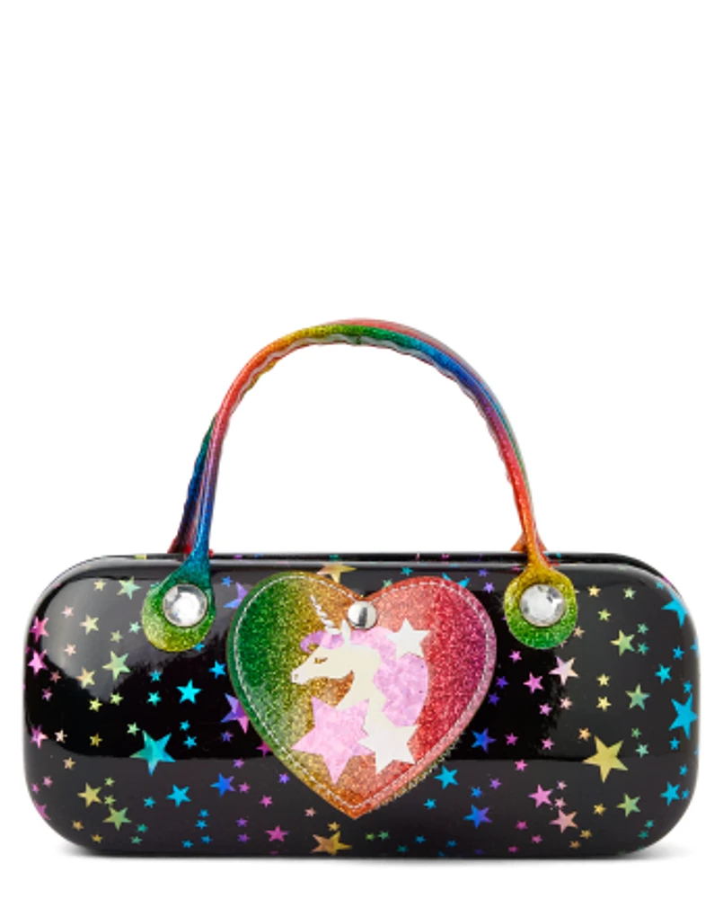 Girls Rainbow Unicorn Sunglasses Case