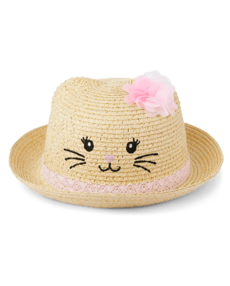 Toddler Girls Cat Fedora