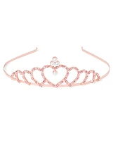 Girls Jeweled Heart Tiara Headband