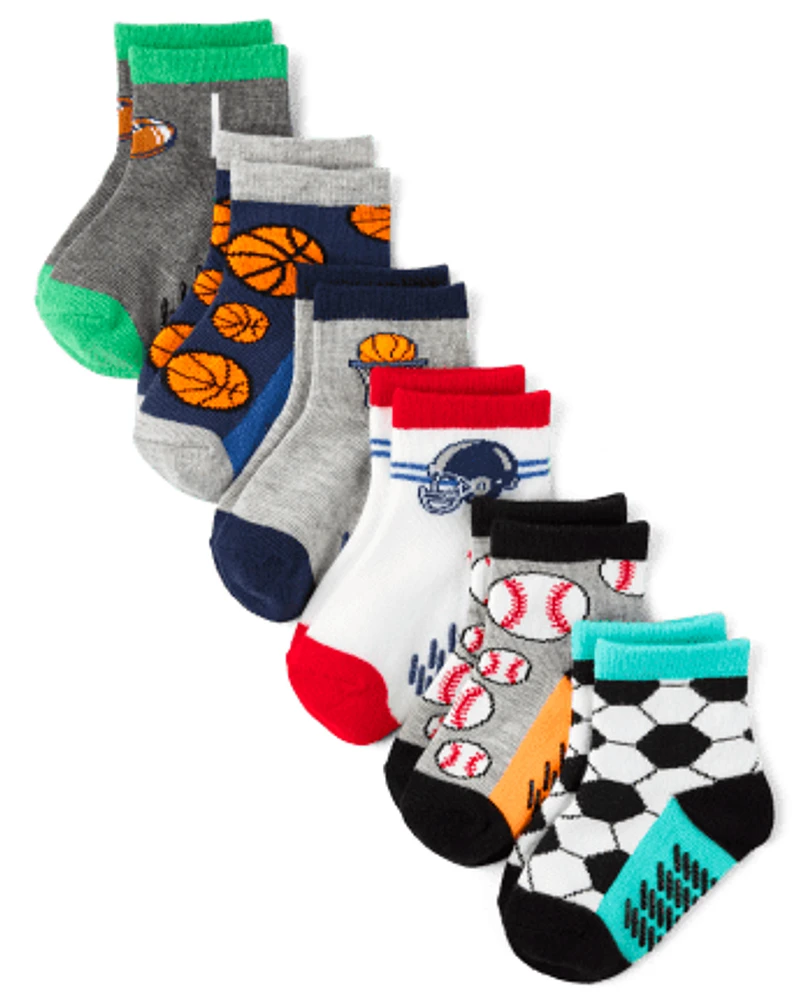 bébé et tout-petit, garçon Sports Midi Chaussettes 6-Pack