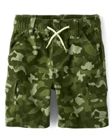 Boys Camo Pull On Cargo Shorts