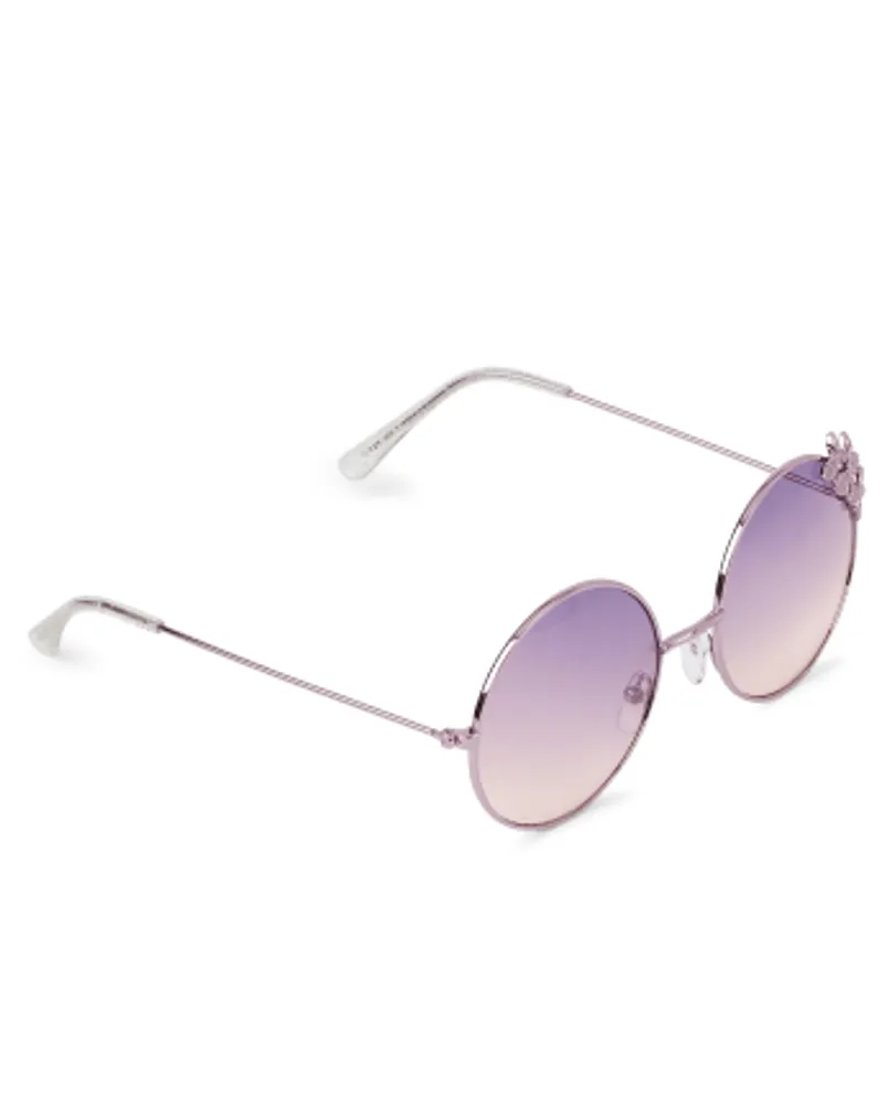 Girls Butterfly Icon Round Sunglasses