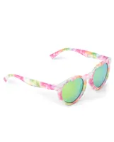 Girls Rainbow Tie Dye Heart Sunglasses