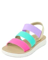 Toddler Girls Colorblock Elastic Sandals