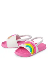 Toddler Girls Rainbow Heart Slides