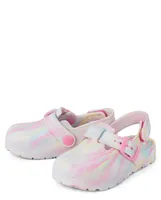 Toddler Girls Rainbow Tie Dye Clogs