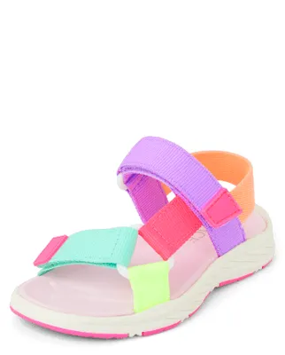 Toddler Girls Colorblock Webbed Sandals