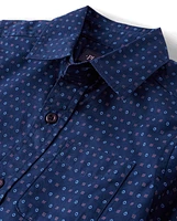 Boys Print Poplin Button Up Shirt