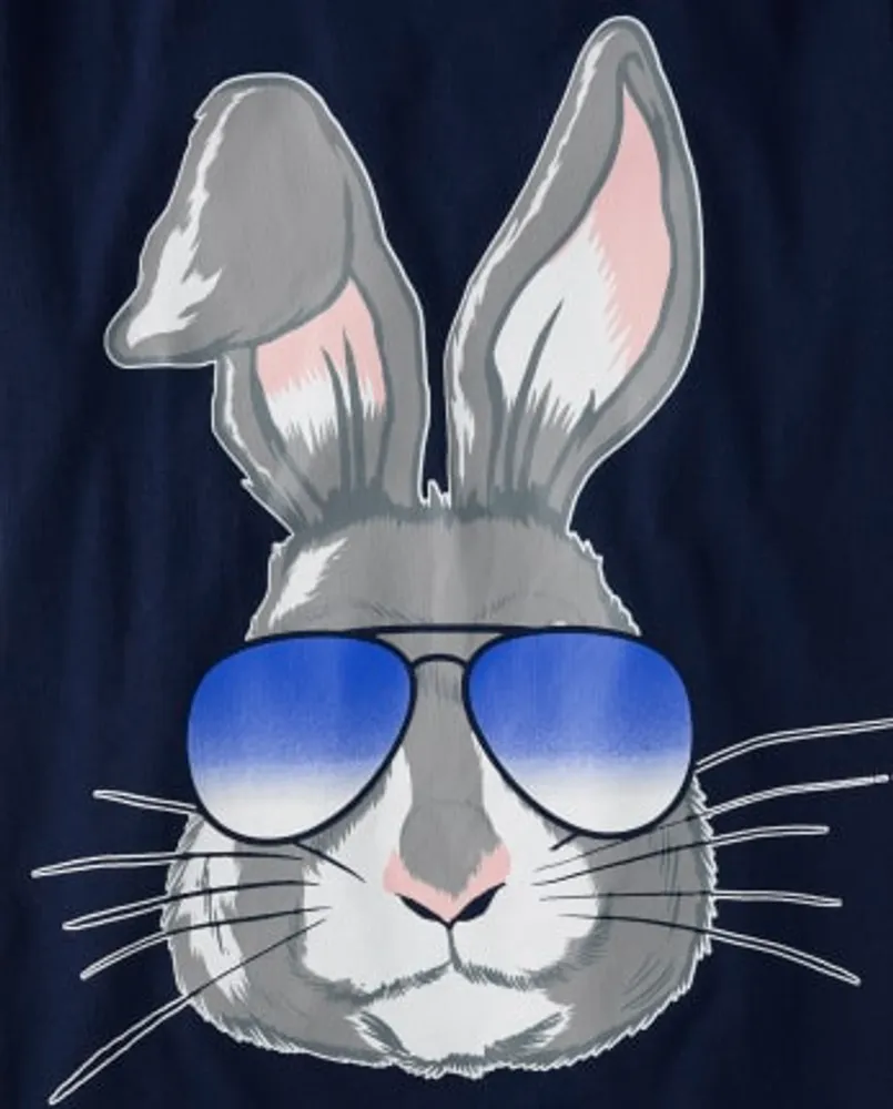 Boys Easter Bunny Sunglasses Graphic Tee