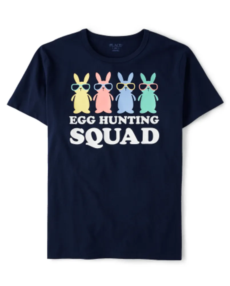 Mens Matching Family Egg Hunting Squad Graphic Tee