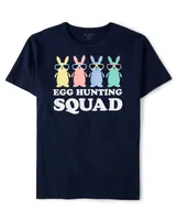 Mens Matching Family Egg Hunting Squad Graphic Tee