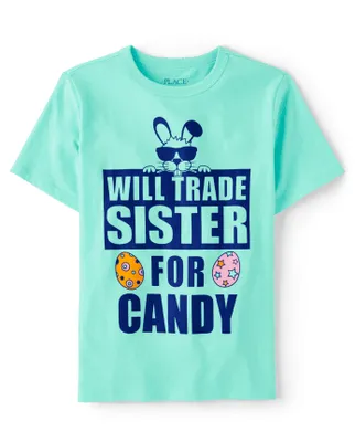 Unisex Kids Easter Sister Graphic Tee