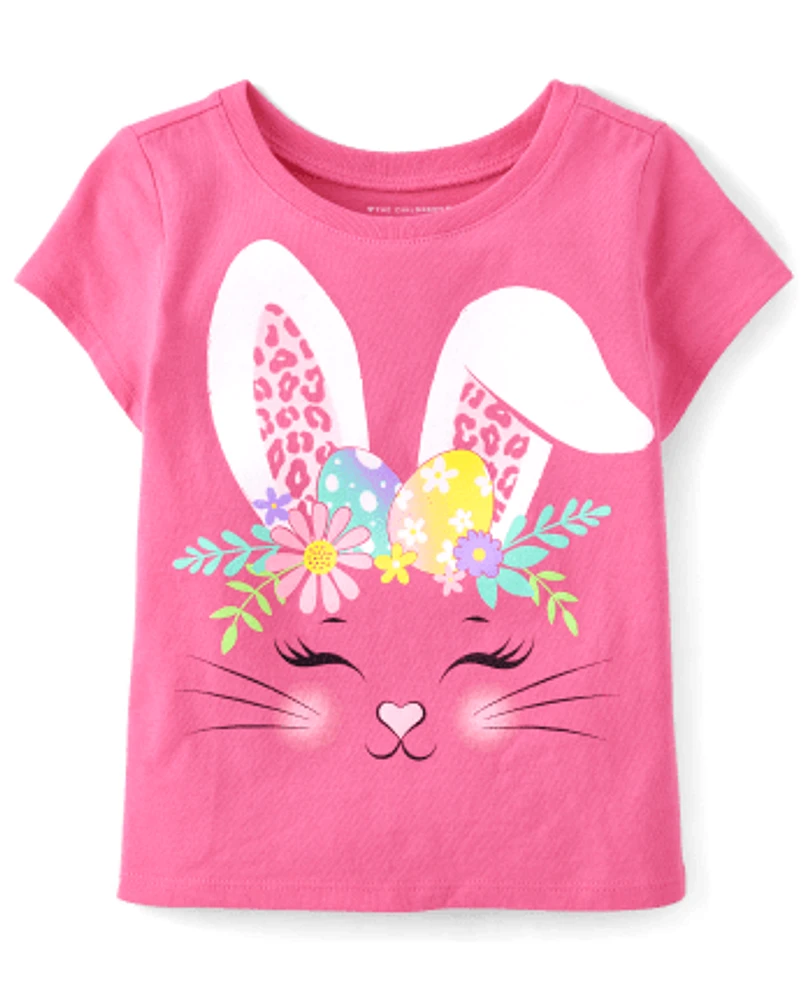 Baby And Toddler Girls Easter Bunny Graphic Tee