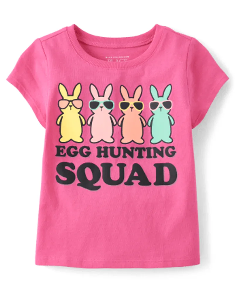 The Children's Place Baby And Toddler Girls Matching Family Egg Hunting  Squad Graphic Tee