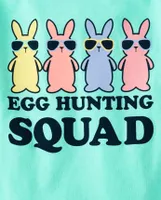 Baby And Toddler Matching Family Egg Hunting Squad Graphic Tee