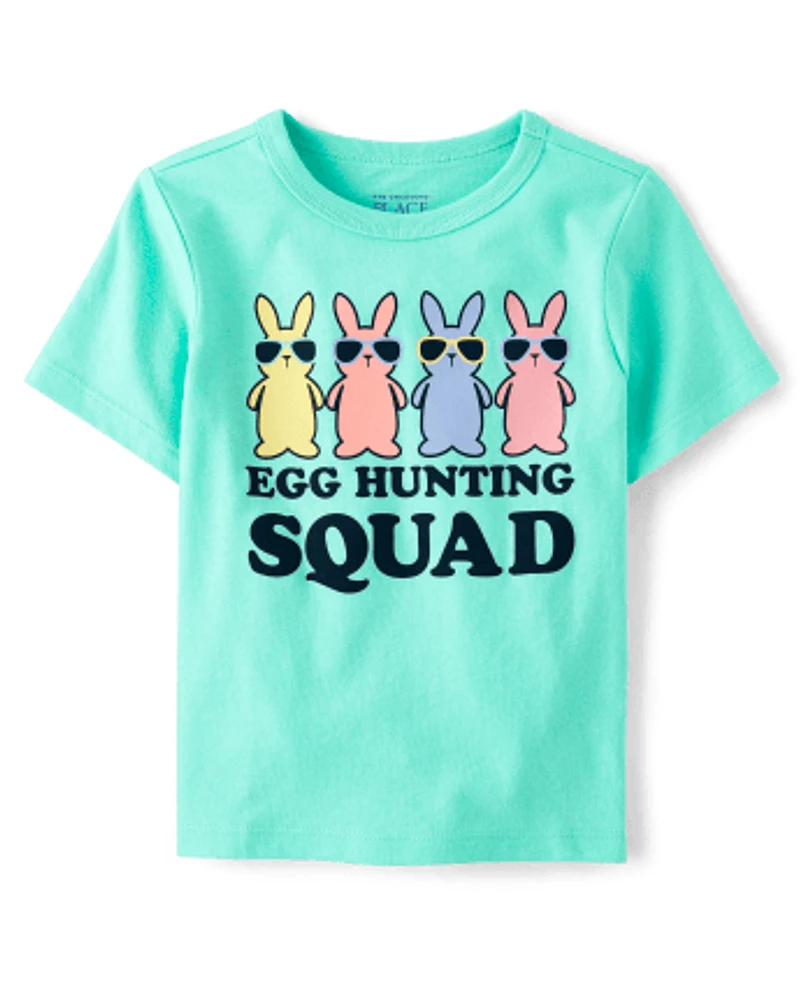 Baby And Toddler Matching Family Egg Hunting Squad Graphic Tee