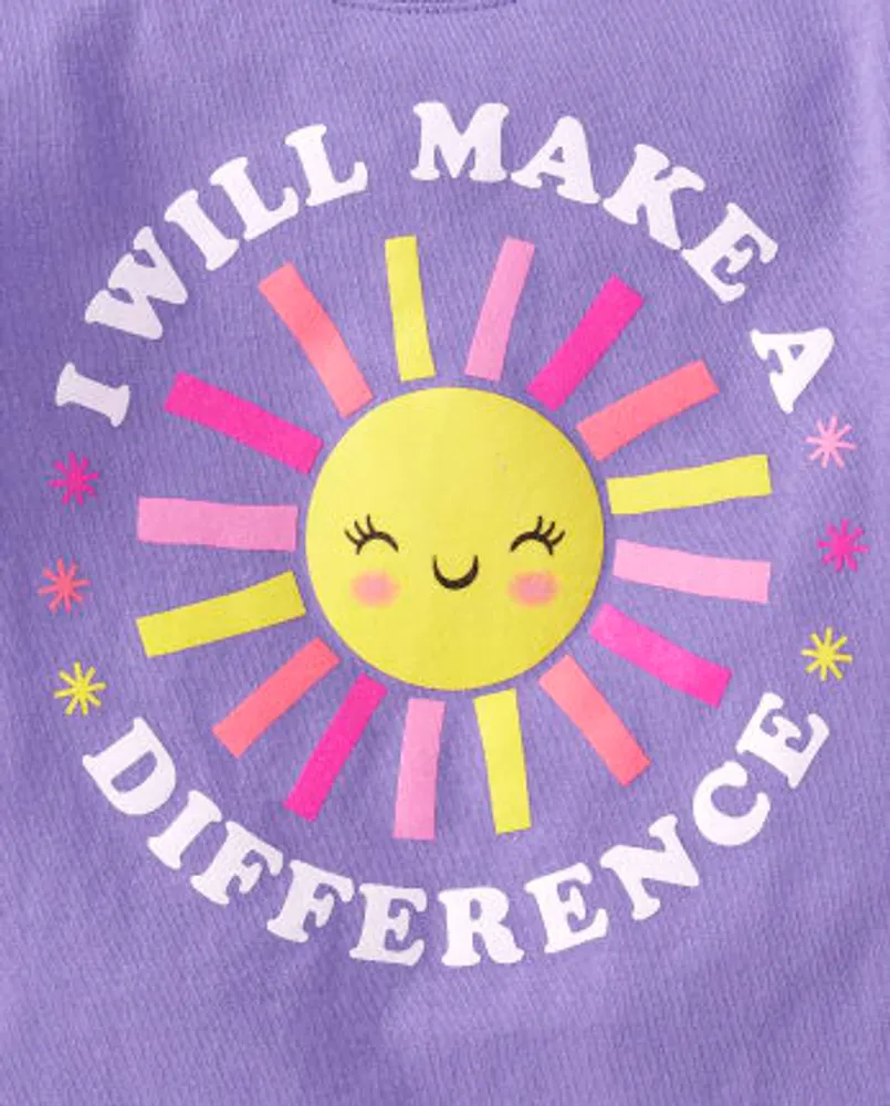 Baby And Toddler Girls Positivity Graphic Tee 2-Pack