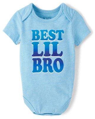 Baby Boys Lil Bro Graphic Bodysuit