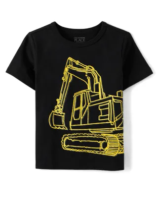 Baby And Toddler Boys Excavator Graphic Tee