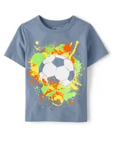 Baby And Toddler Boys Soccer Graphic Tee