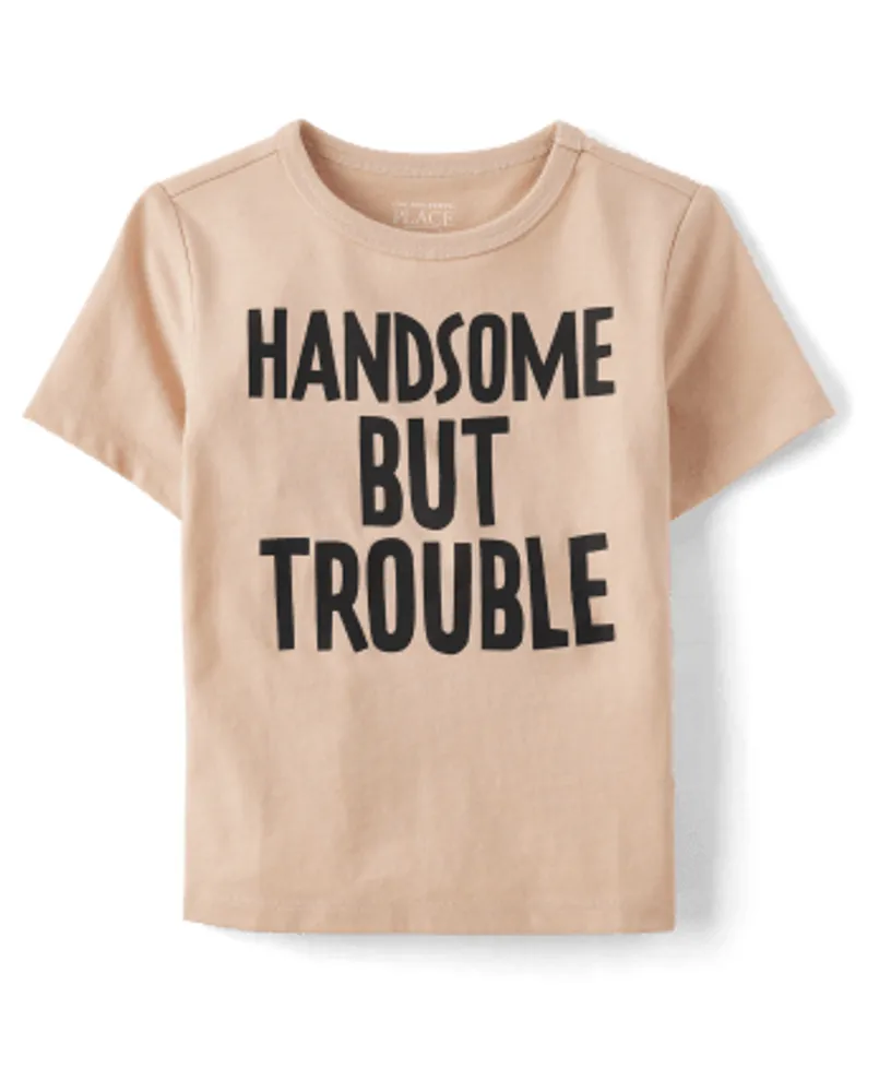 Baby And Toddler Boys Trouble Graphic Tee