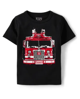 Baby And Toddler Boys Firetruck Graphic Tee