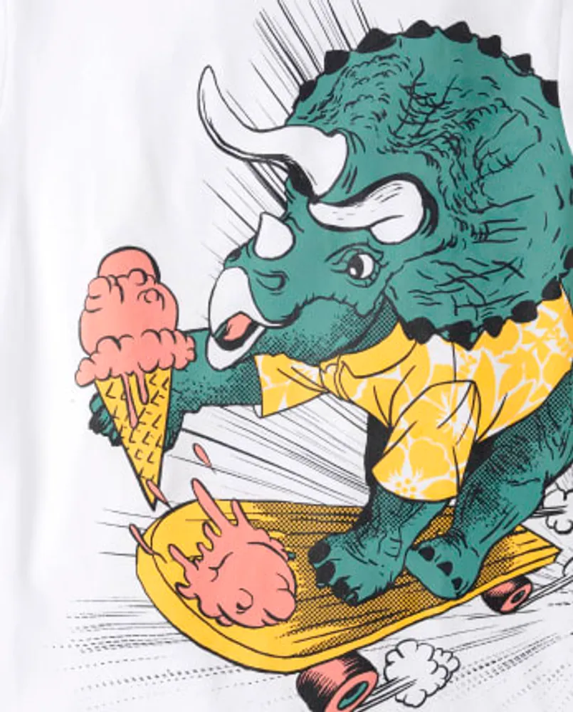 Boys Dino Ice Cream Graphic Tee