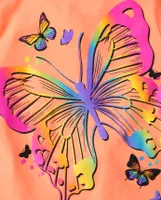 Girls Rainbow Butterfly Graphic Tee