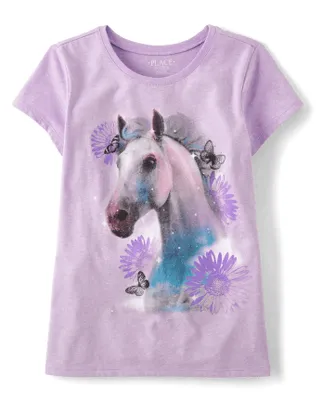 Girls Horse Graphic Tee