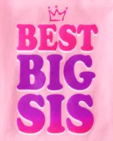 Baby And Toddler Girls Big Sis Graphic Tee