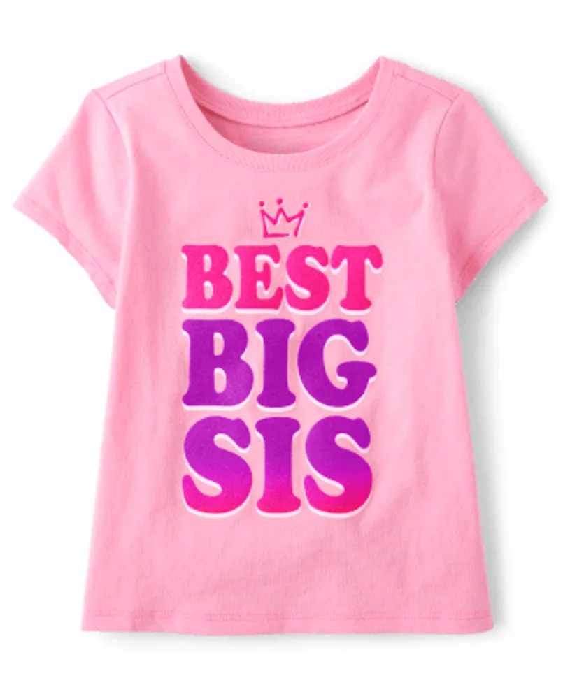 Baby And Toddler Girls Big Sis Graphic Tee