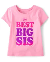 Baby And Toddler Girls Big Sis Graphic Tee