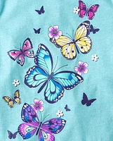 Fille Papillon T-shirt imprimé