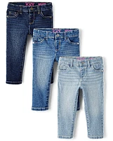 Toddler Girls Super Skinny Jeans 3-Pack